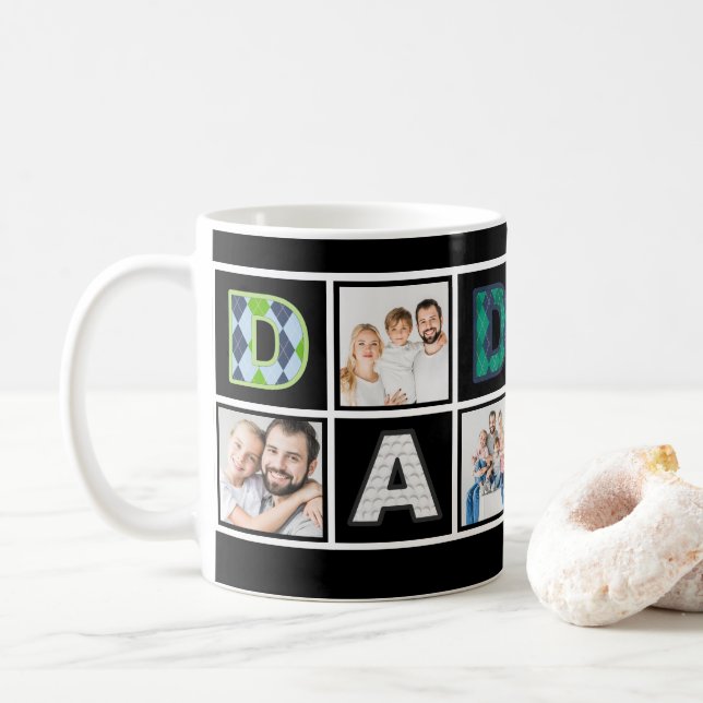Personlig Golf Pappa Photo College Kaffemugg (Med munk)