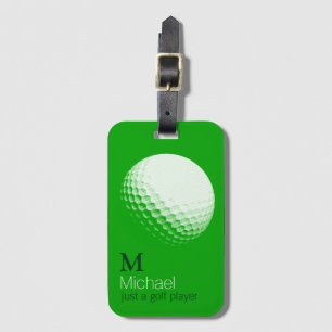 personlig golf player namn grönt bagagebricka