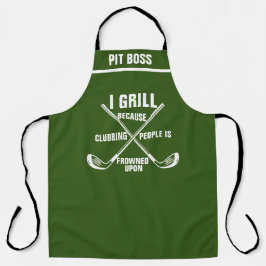 Personlig Golf Pun Aprons, Funny Grill BBQ Chef