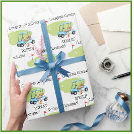 Personlig Golf Thned Namn Studenten Presentpapper