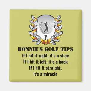 Personlig Golf Tip Golfer Grönt Magnet