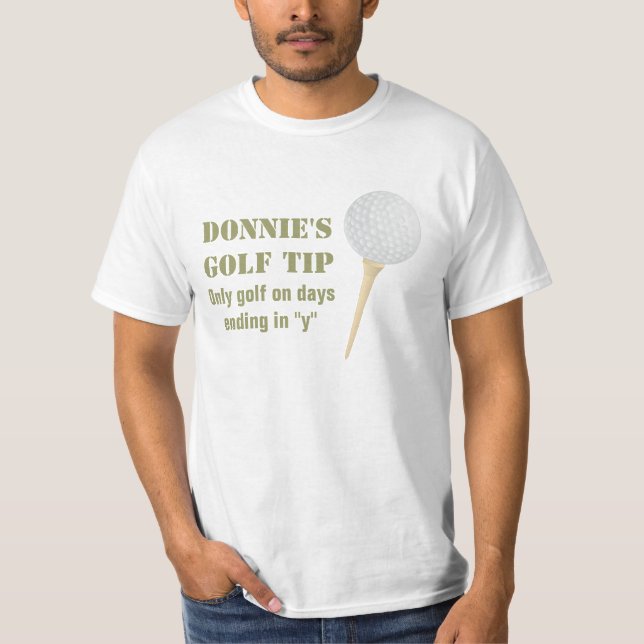 Personlig Golf Tip Golfer T-Shirt (Framsida)