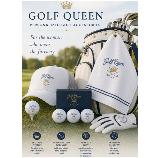 Personlig Golf Trucker Hatt För Henne  Keps (Luxury personalized golf accessories for stylish women who love elegant gifting and golf days.)