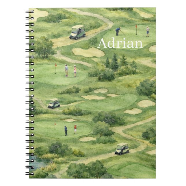 Personlig golfbana anteckningsbok (Framsidan)