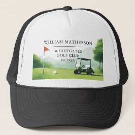 Personlig golfbil klubbnamn keps