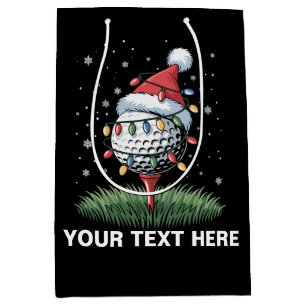 Personlig golfboll julgran Santa hatt
