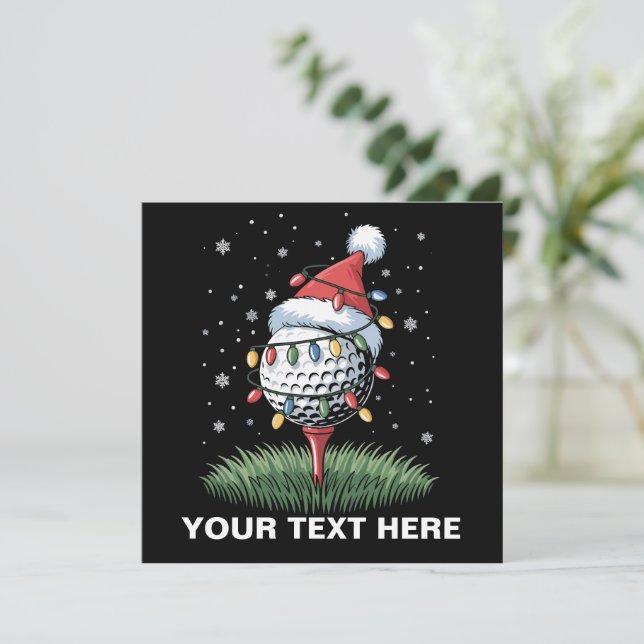 Personlig golfboll julgran Santa hatt  Inbjudningar (Stående Fram)