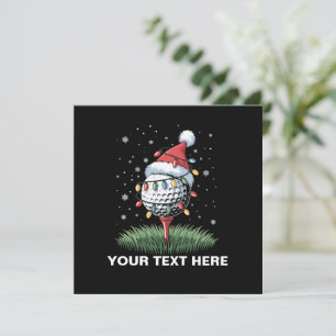 Personlig golfboll julgran Santa hatt Julkort