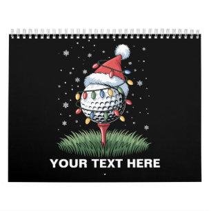 Personlig golfboll julgran Santa hatt Kalender