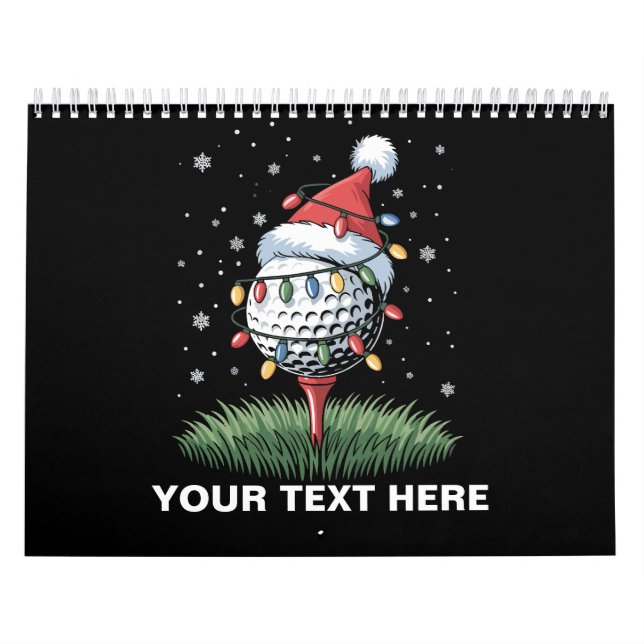 Personlig golfboll julgran Santa hatt Kalender (Omslag)