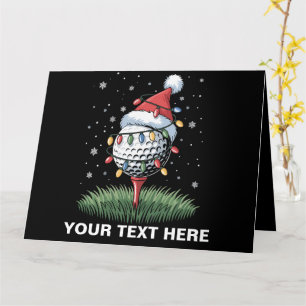 Personlig golfboll julgran Santa hatt Kort