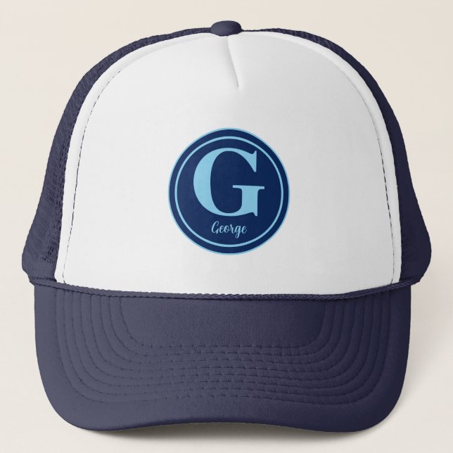 Personlig golfboll med elegant bokstav G  Keps (Framsida)