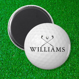Personlig Golfboll Och Klubbor Med Namn Magnet