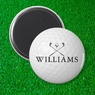 Personlig Golfboll Och Klubbor Med Namn Magnet