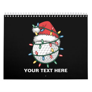 Personlig golfboll Santa hatt julbelysning Kalender