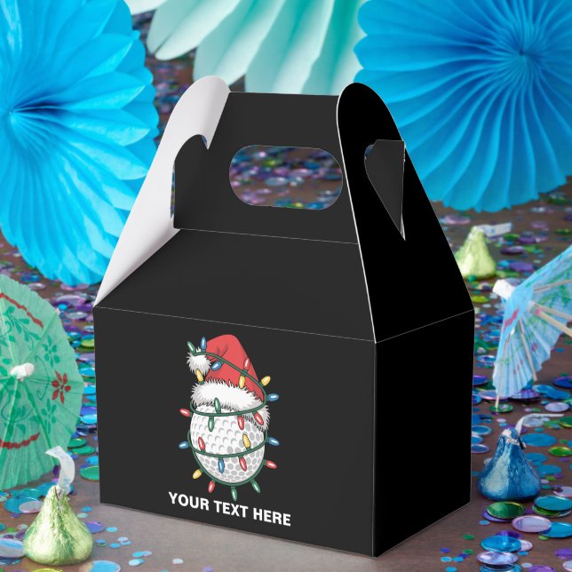 Personlig golfboll Santa hatt julbelysning Presentaskar (Part)