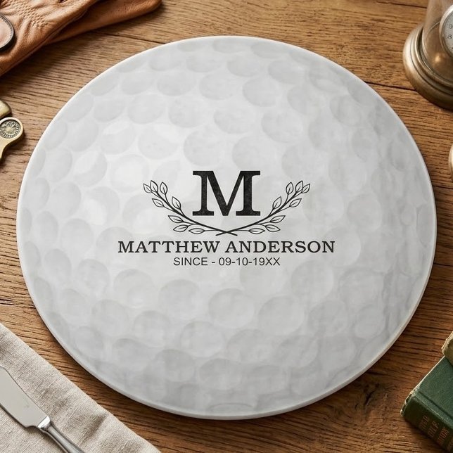 Personlig golfbollsmönster namn monogram ålder (Skapare uppladdad)