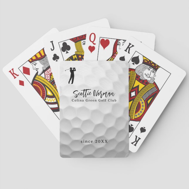 Personlig Golfer Namn Golf Casinokort (Baksidan)
