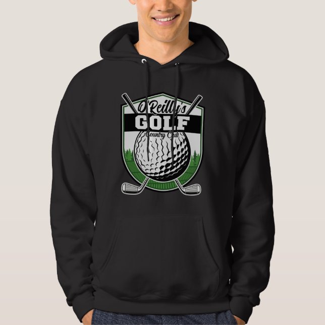 Personlig Golfer Player Pro Golf Land Klubb Hoodie (Framsida)
