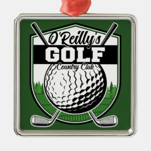 Personlig Golfer Player Pro Golf Land Klubb Julgransprydnad Metall
