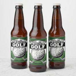 Personlig Golfer Player Pro Golf Land Klubb Ölflaska Etikett