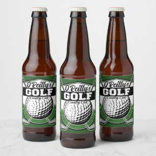 Personlig Golfer Player Pro Golf Land Klubb Ölflaska Etikett