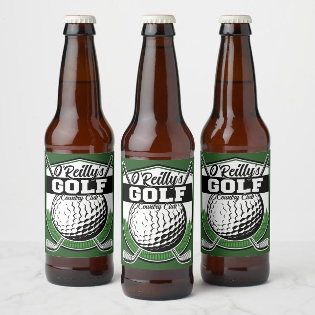 Personlig Golfer Player Pro Golf Land Klubb Ölflaska Etikett (Flaskor)