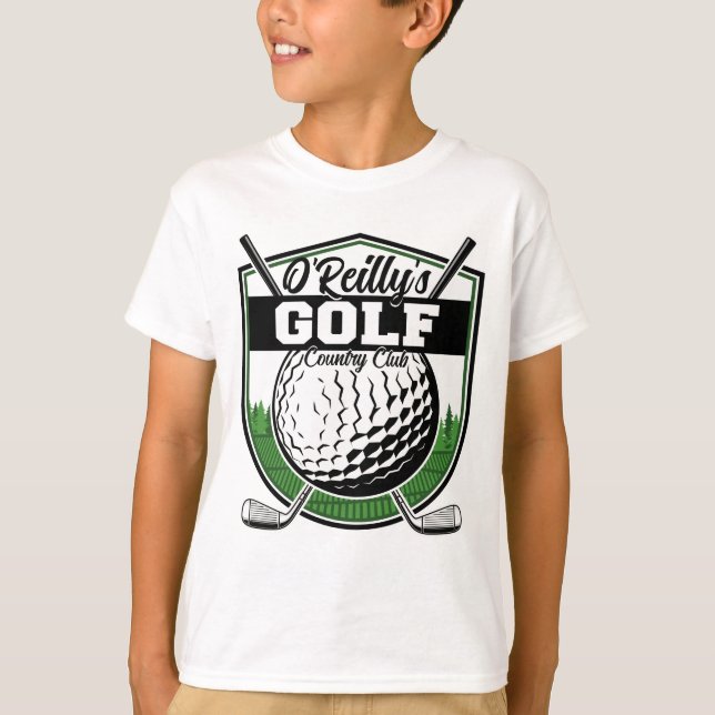 Personlig Golfer Player Pro Golf Land Klubb T Shirt (Framsida)