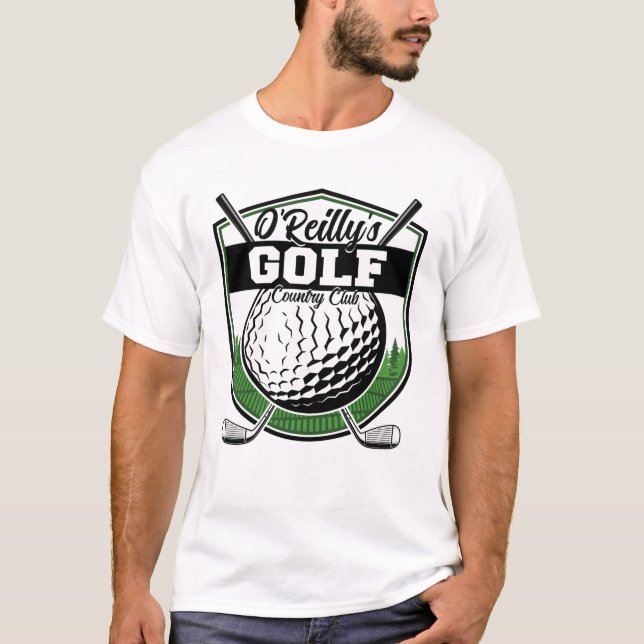 Personlig Golfer Player Pro Golf Land Klubb T Shirt (Framsida)