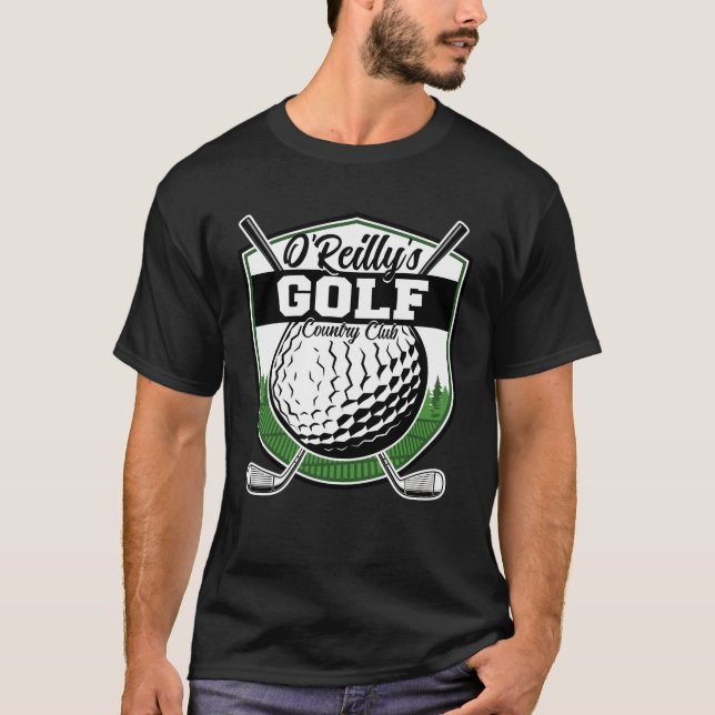Personlig Golfer Player Pro Golf Land Klubb T Shirt (Framsida)