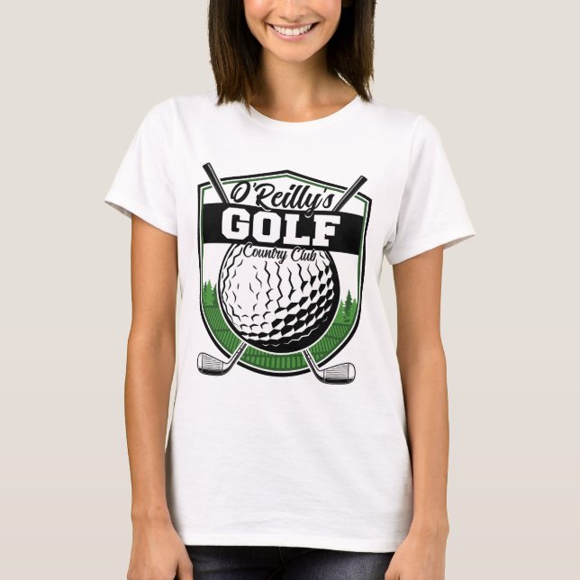 Personlig Golfer Player Pro Golf Land Klubb T Shirt (Framsida)