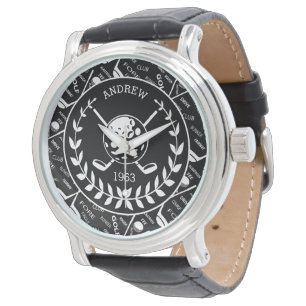 Personlig golfer snyggt golf logotyp armbandsur