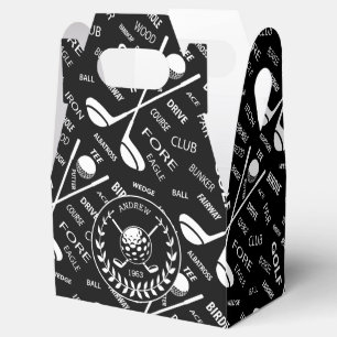 Personlig golfer snyggt golf logotyp presentaskar