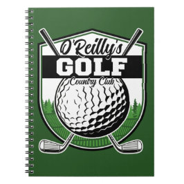 Personlig Golfer Spelare Pro Golf Country Club Anteckningsbok