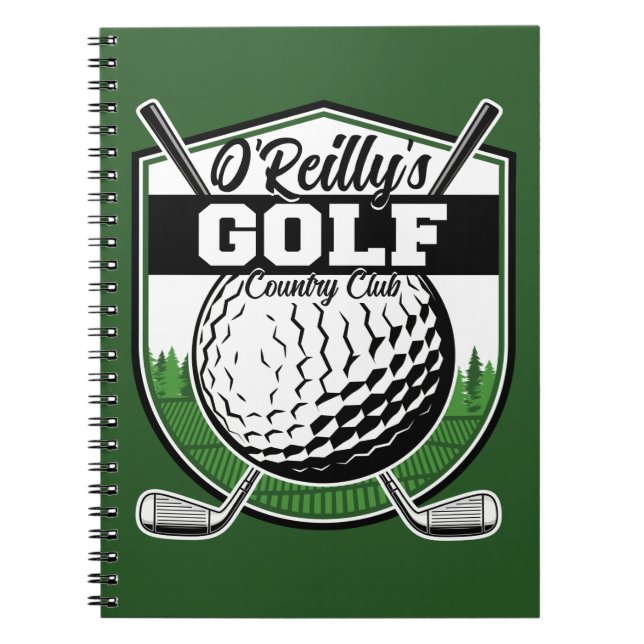 Personlig Golfer Spelare Pro Golf Country Club  Anteckningsbok (Framsidan)