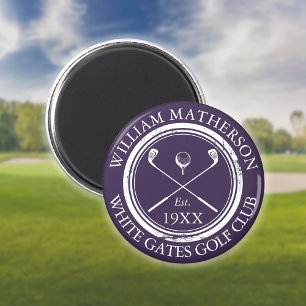 Personlig golfföreningsnamn Lila Magnet