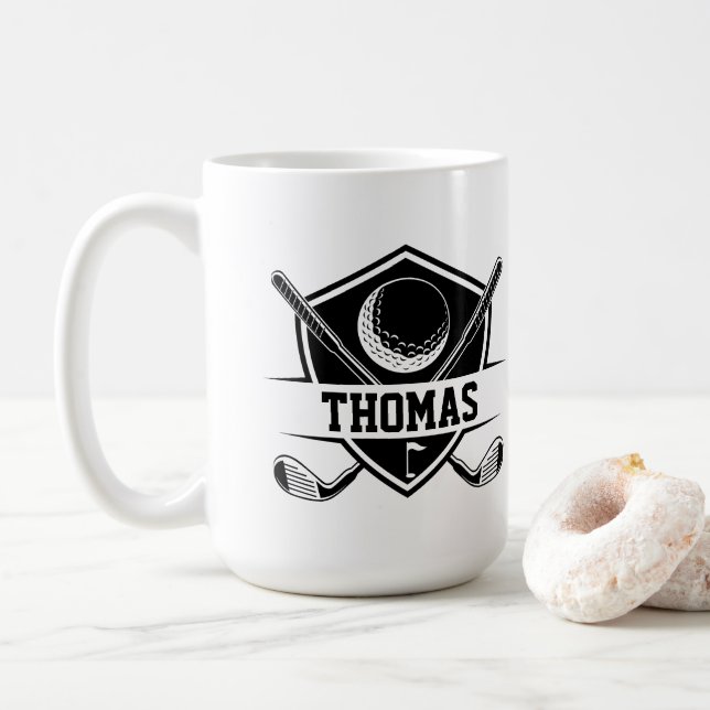 Personlig golfkärra kaffemugg (Med munk)