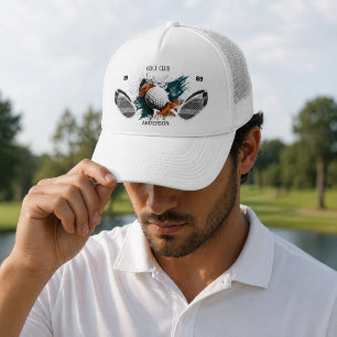 Personlig golfklubba namn anpassad Trucker Hatt  Keps