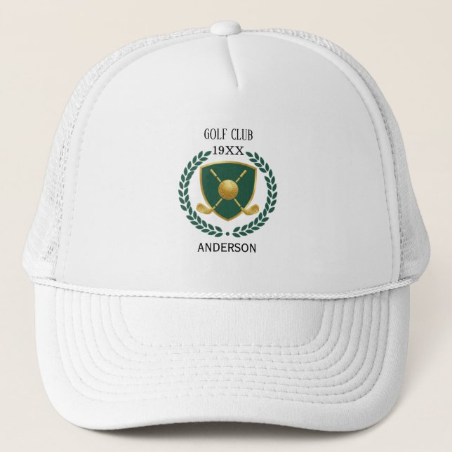 Personlig golfklubba namn anpassad Trucker Hatt  Keps (Framsida)