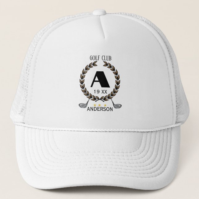 Personlig golfklubba namn anpassad Trucker Hatt  Keps (Framsida)