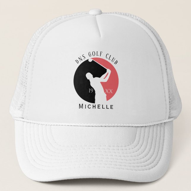Personlig golfklubba namn Classic Trucker Hatt Keps (Framsida)