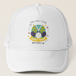 Personlig golfklubba namn Classic Trucker Hatt Keps