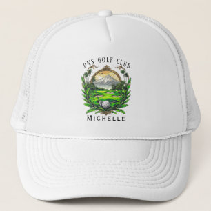 Personlig golfklubba namn Classic Trucker Hatt Keps