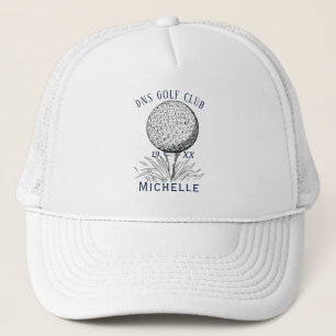 Personlig Golfklubba Namn Classic Trucker Hatt Keps