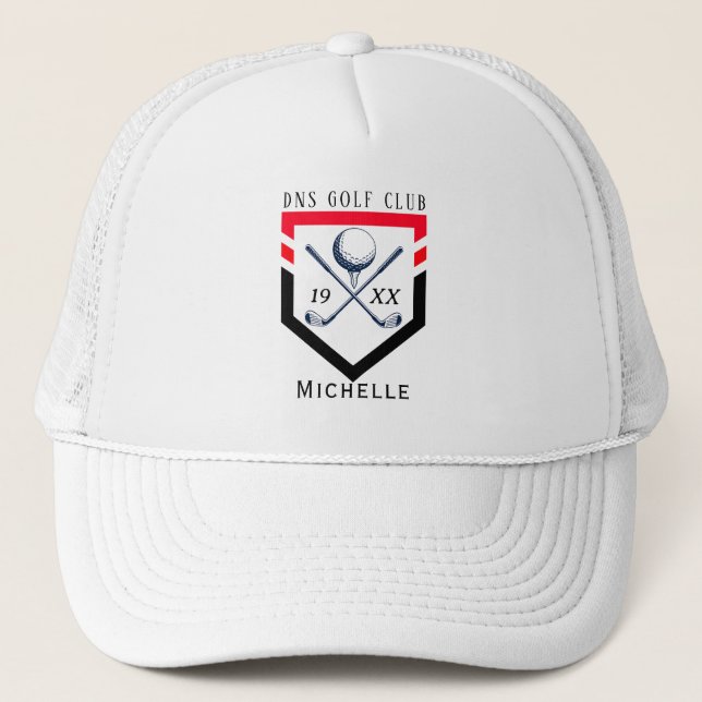 Personlig golfklubba namn Classic Trucker Hatt Keps (Framsida)