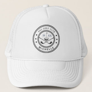 Personlig Golfklubba Namn Classic Trucker Hatt Keps