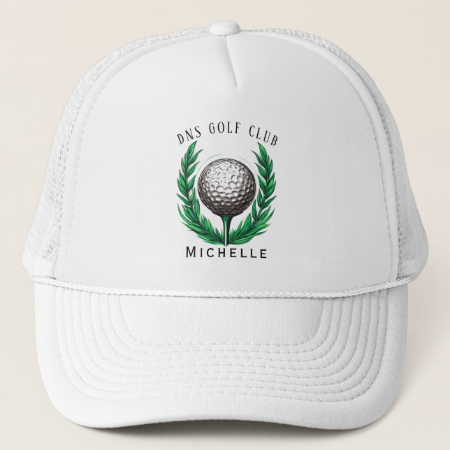Personlig golfklubba namn Classic Trucker Hatt Keps (Framsida)