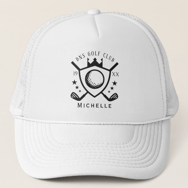 Personlig golfklubba namn Classic Trucker Hatt Keps (Framsida)