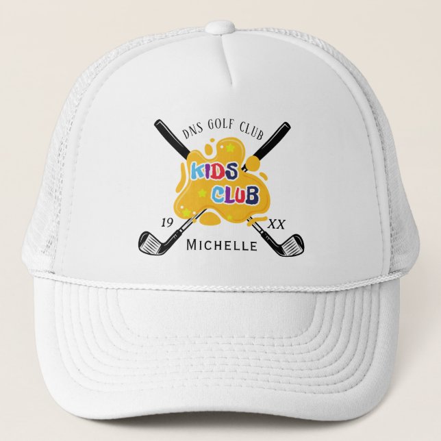 Personlig golfklubba namn Classic Trucker Hatt Keps (Framsida)