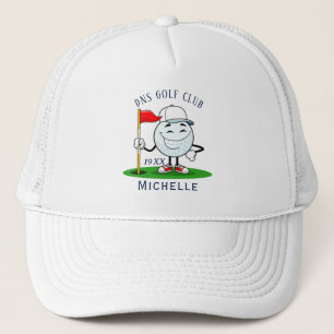 Personlig Golfklubba Namn Classic Trucker Hatt Keps